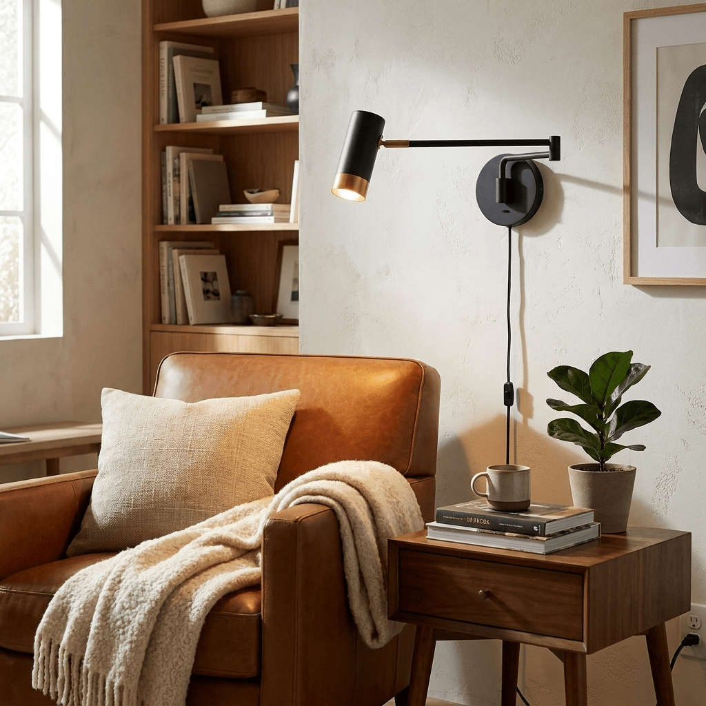 Seloelia Ridge Arm Wandleuchte mit Stecker