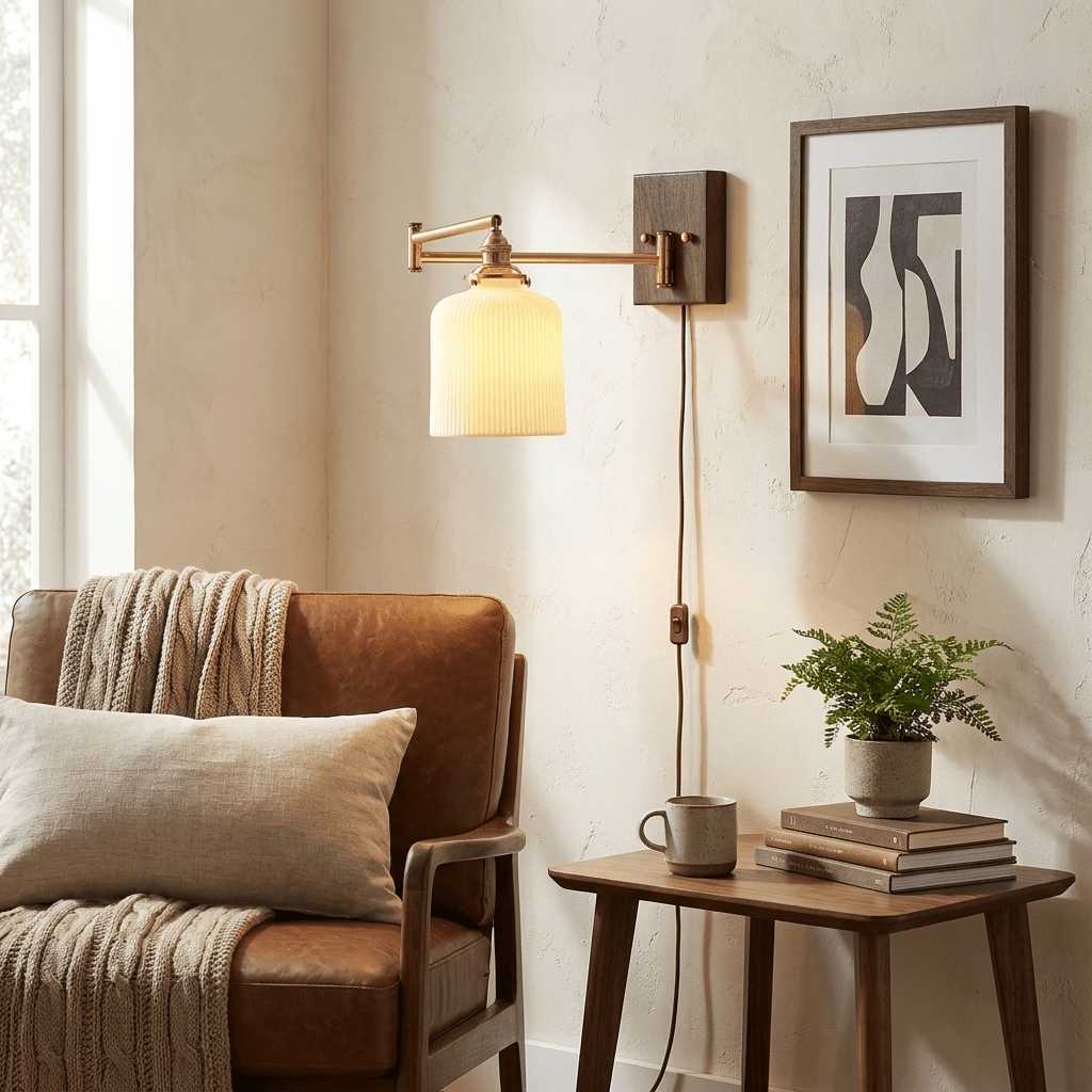 Keramik-Geometrie-Wandleuchte mit Stecker und | Cielum