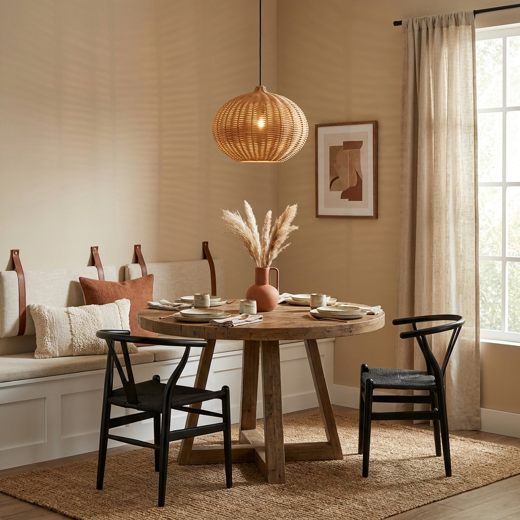 Marleigh Pendelleuchte aus geflochtenem Rattan