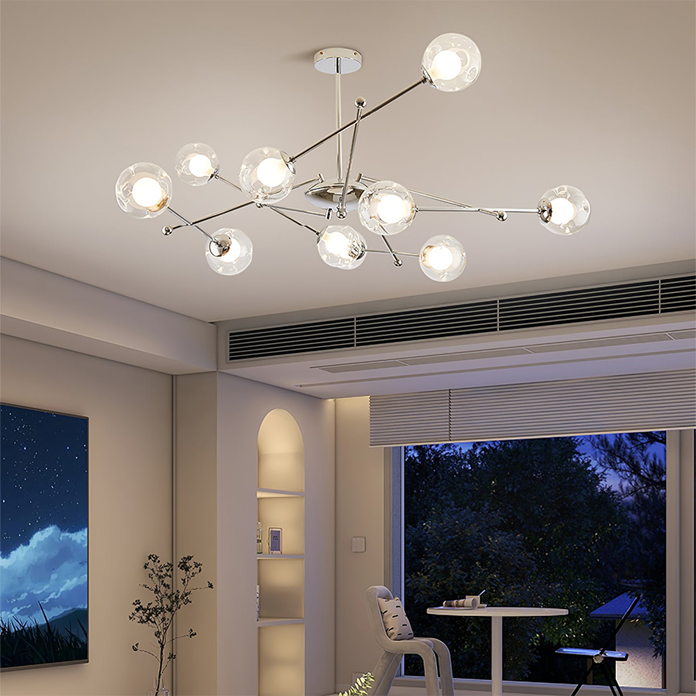 Valentina Arishar Bauhaus Kronleuchter Metall Glas Wohnzimmer