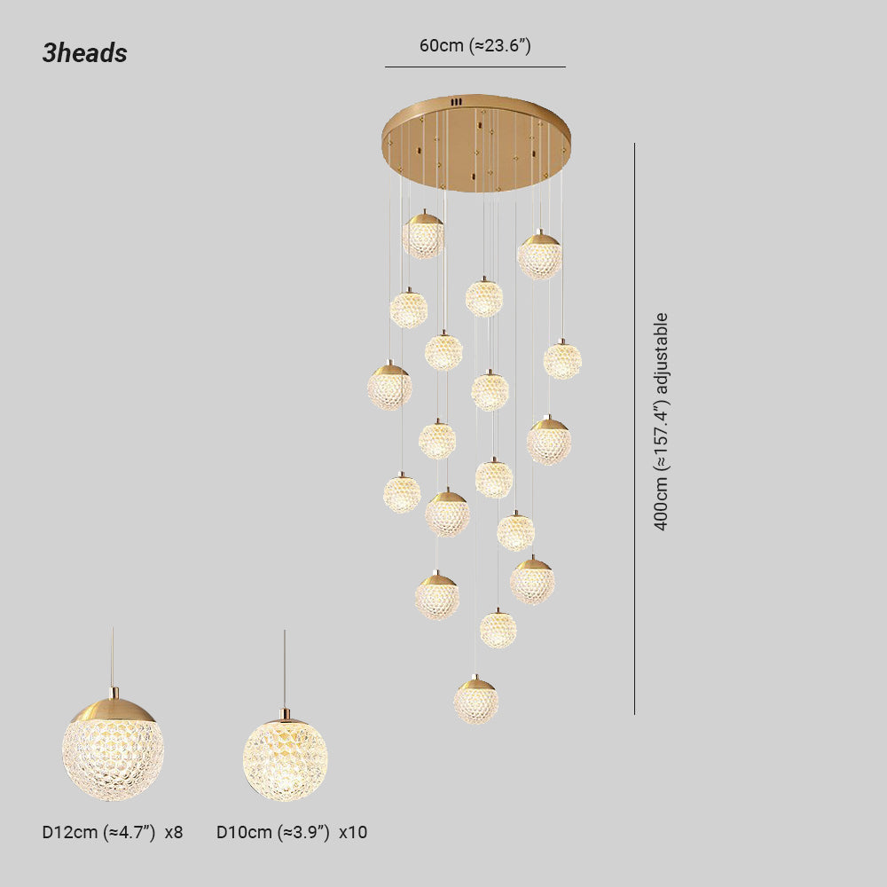 Arisha Design/Modern LED Pendelleuchte Schlafzimmer/Esszimmer Gold