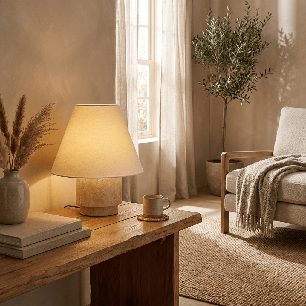 Cedric Travertine Tischleuchte