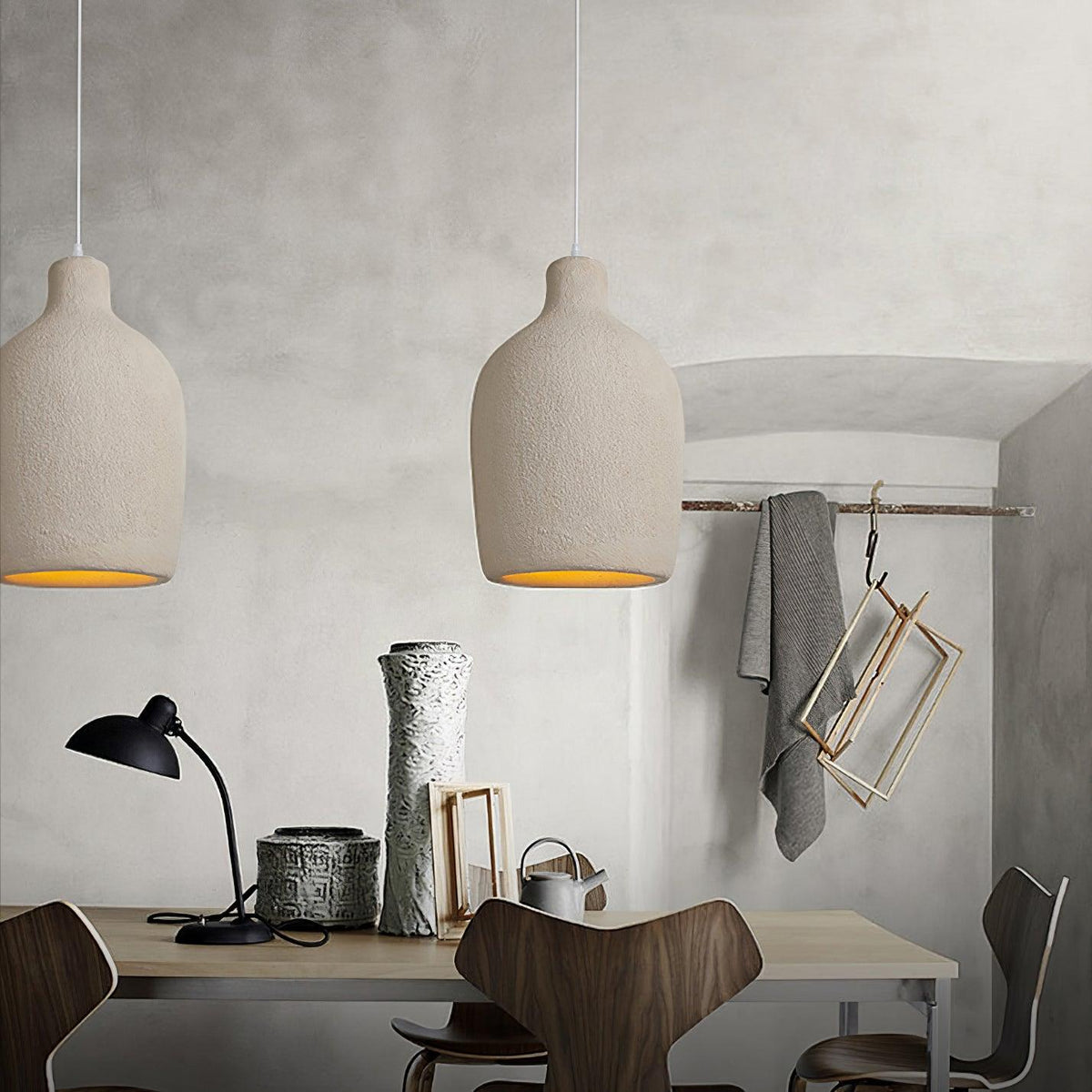 Avely Minimalistische Pendelleuchte in Beige
