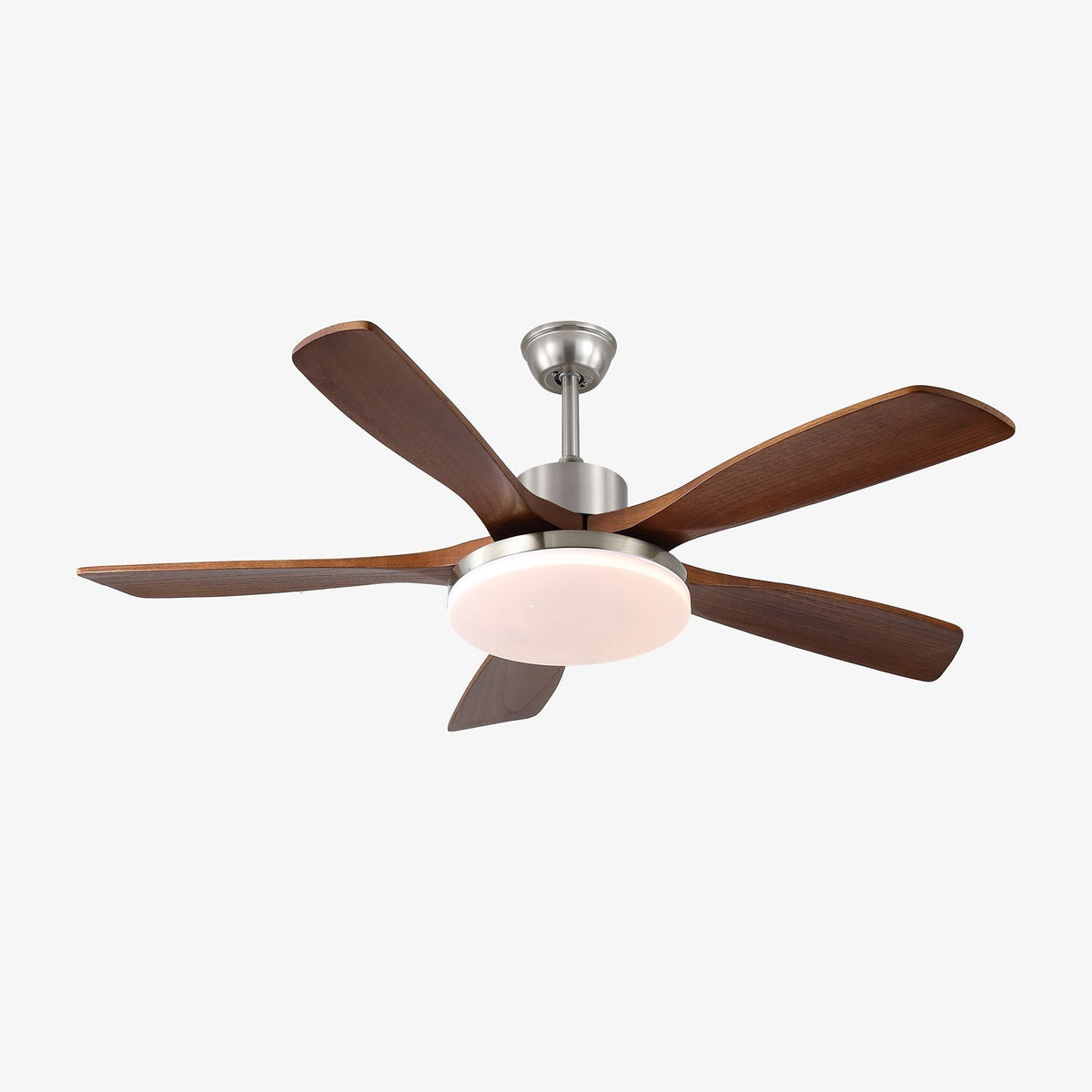Alduira Deckenventilator mit Beleuchtung aus Holz im modernen Stil