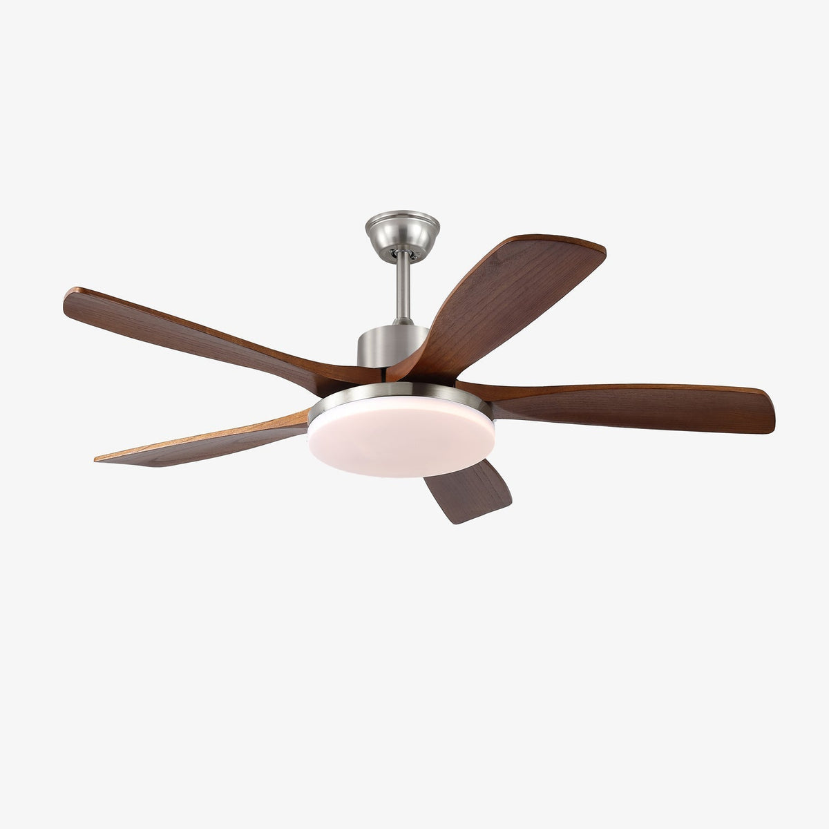 Alduira Deckenventilator mit Beleuchtung aus Holz im modernen Stil