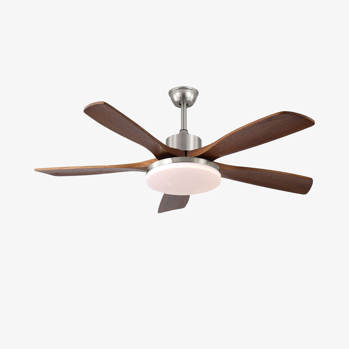 Alduira Deckenventilator mit Beleuchtung aus Holz im modernen Stil