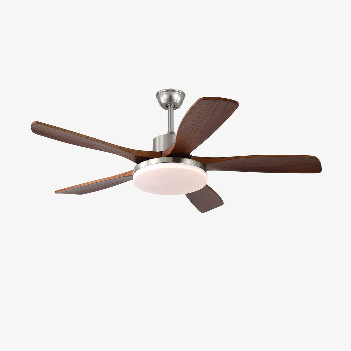 Alduira Deckenventilator mit Beleuchtung aus Holz im modernen Stil