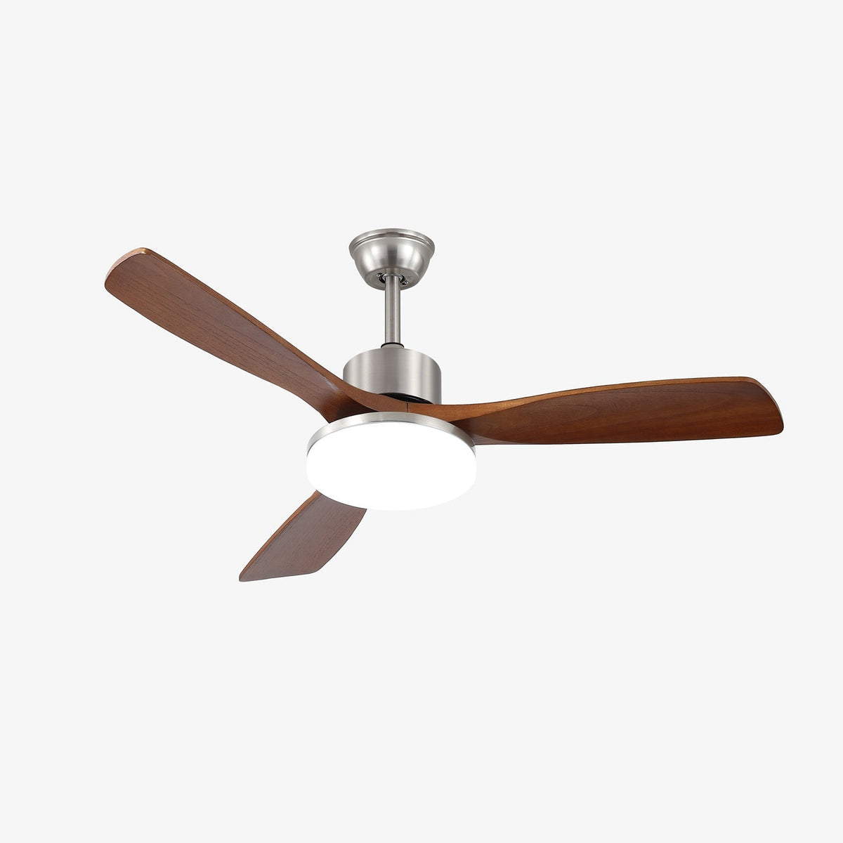 Alduira Deckenventilator mit Beleuchtung aus Holz im modernen Stil
