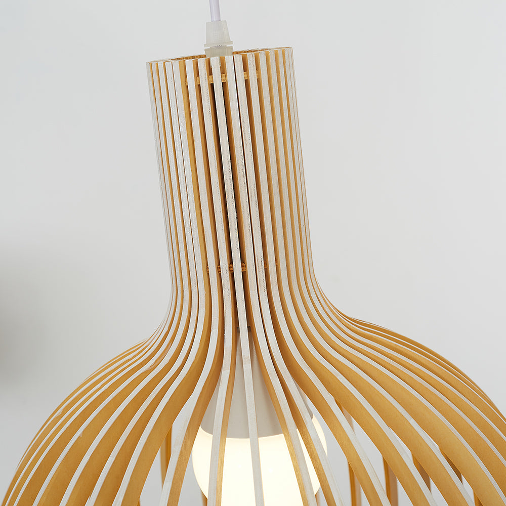 Muto Hölzerne Vogelkäfig-Lampe  Pendelleuchte Holz Esszimmer