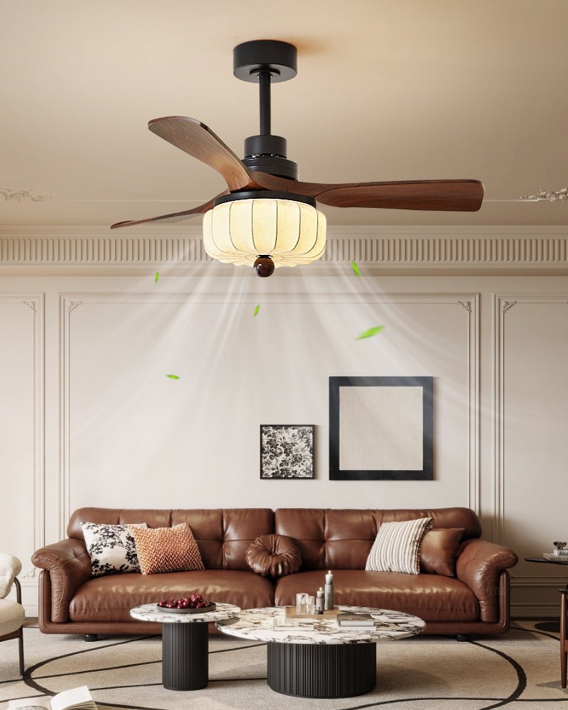 Svelk Vintage Deckenventilator mit Beleuchtung