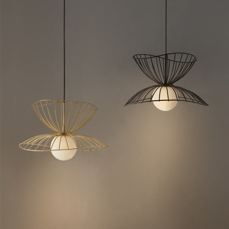 Arisha Industrial LED Pendelleuchte Schwarz/Gold Wohn/Schlaf/Esszimmer Metall