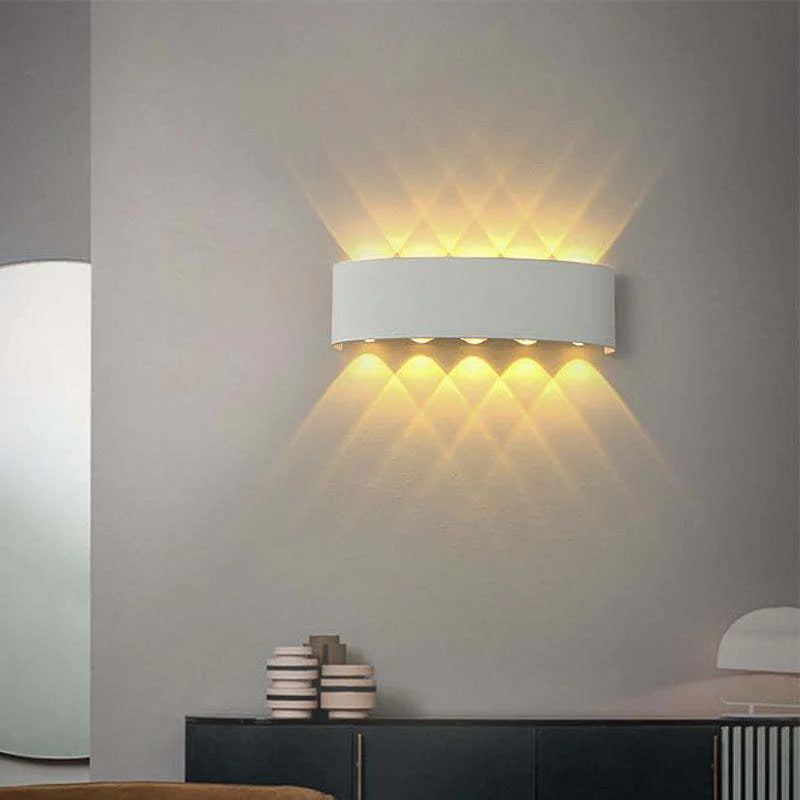 Ray  Außenwandleuchte Modern Rechteck LED  Weiß Metall Terrasse