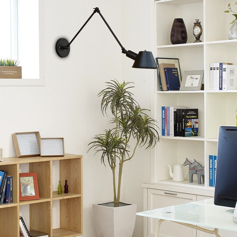Silva Retro Industrielle Wandleuchte, Schlafzimmer/Esszimmer, Metall, Schwarz/Rost