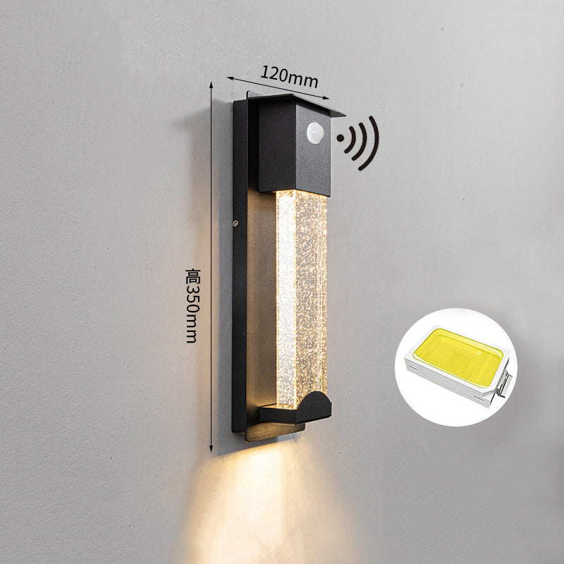 Ray Modern LED Wandleuchte Innen/Außen Gold Rechteckig Wasserdicht Metall