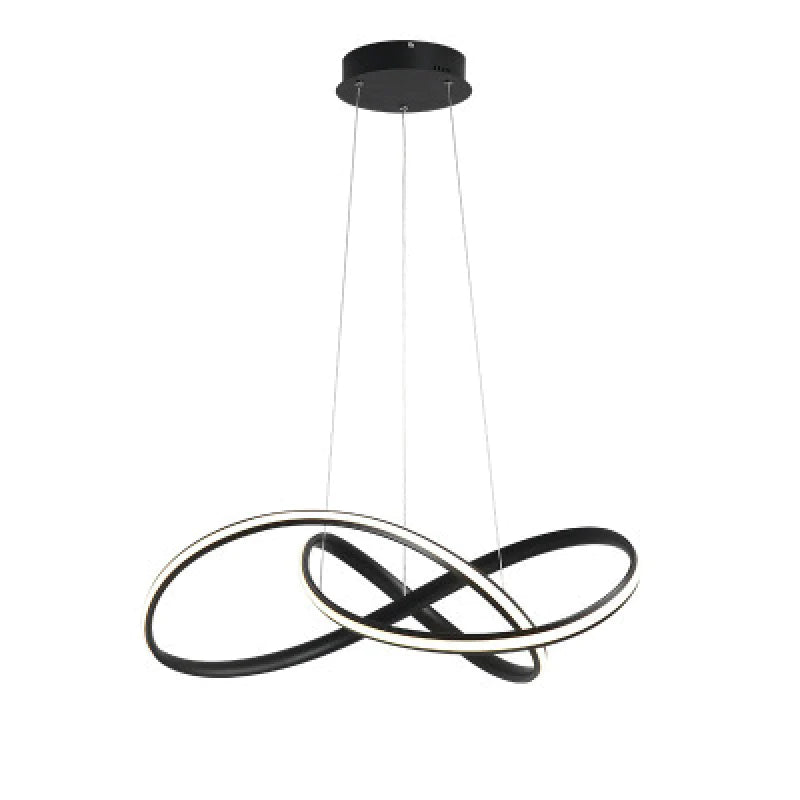 Arisha Modern Linear Pendelleuchte Esstisch, Weiß Schwarz, Acryl Metall