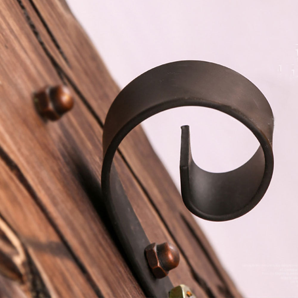 Epoch Vintage LED Pendelleuchte Rechteckige Käfig Wohnzimmer, Metall Holz