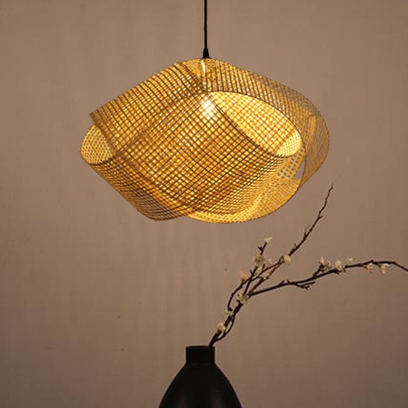Ritta Pendelleuchte  Rattan Arbeitszimmer/Schlafzimmer  Design LED