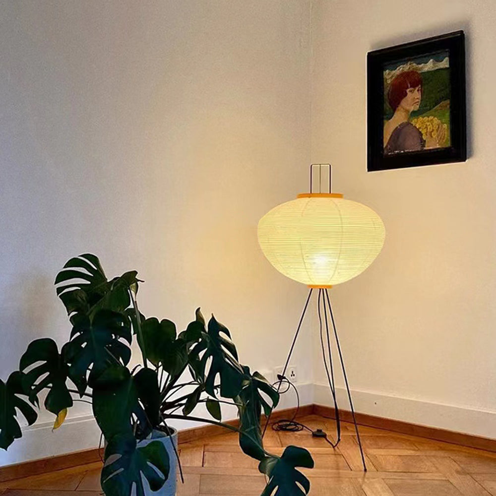 Ritta Minimalistische LED Stehleuchte Weiß Schlaf/Esszimmer Metall&Reispapier