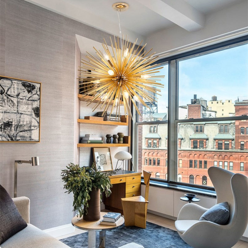 Arisha Modern LED Kronleuchter Gold Metall Wohnzimmer/Schlafzimmer