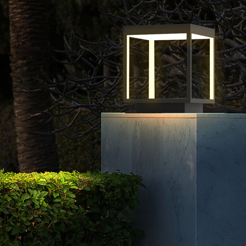 Ray Minimalistische LED Außensokelleuchte Schwarz Garten Metall