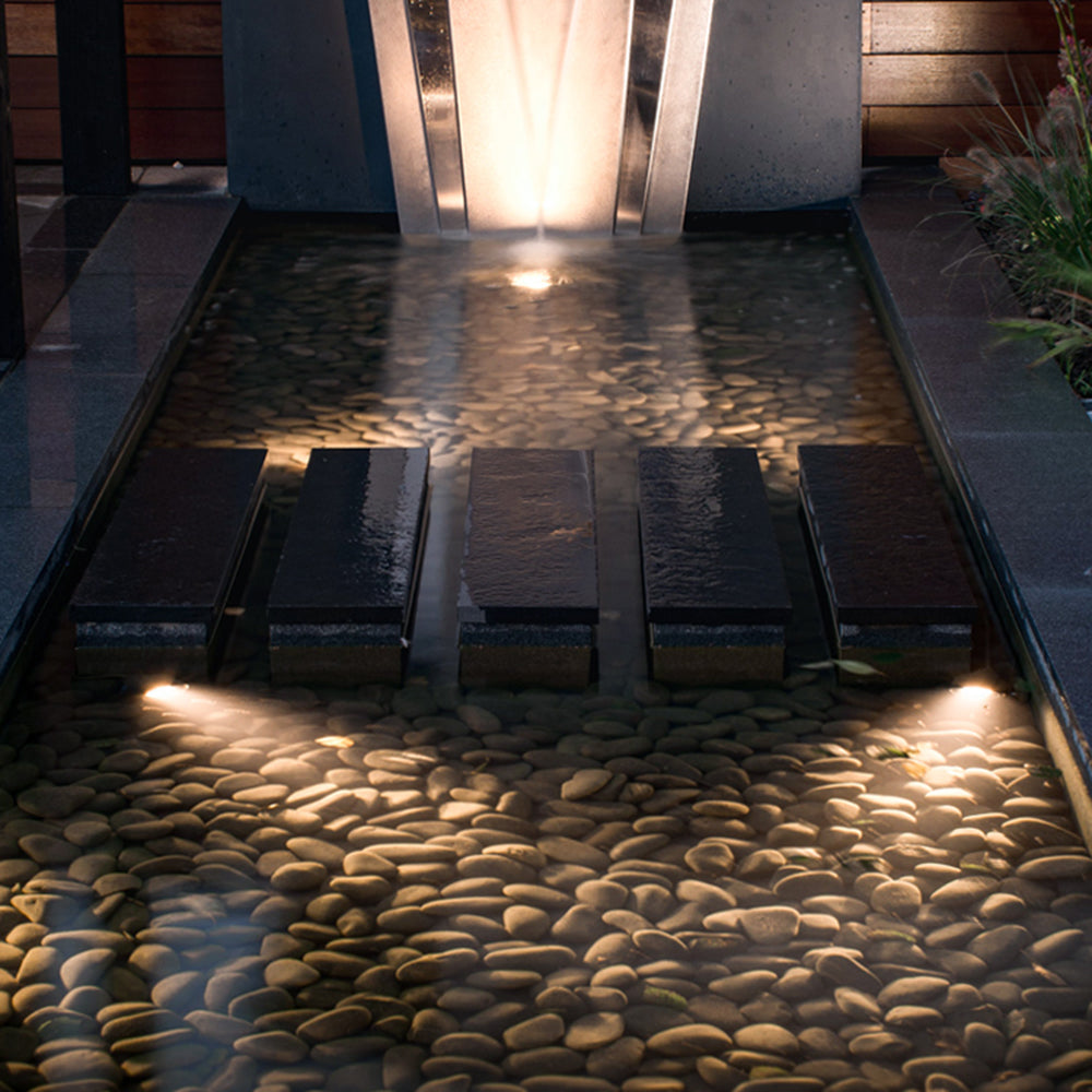 Ray Modern LED Außenleuchte Strahler unter Wasser Schwarz Metall&Glas ∅10/13/18/21CM