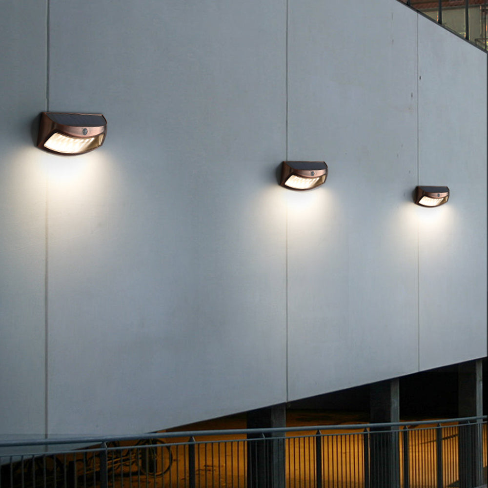 Ray Modern LED Solar Außenwandleuchte Metall Acryl Garten Terrasse