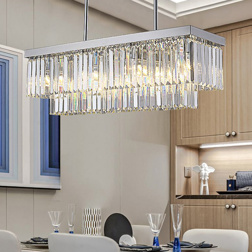 Kristy Moderne Art Deco LED-Pendelleuchte, Kristall/Metall