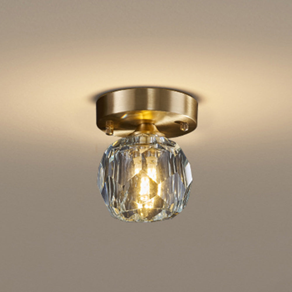 Kristy Modern LED Deckenleuchte Gold Schlaf/Wohnzimmer Flur Kupfer Kristall S/L