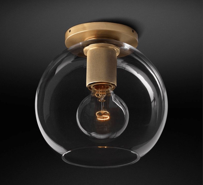 Elthyn Deckenleuchte Kegel Glas Messing Minimalistisch Industriell