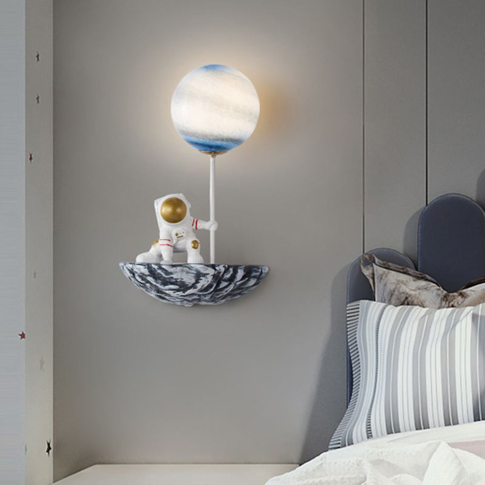 Aria Moderne LED Wandleuchte Weiß Schlafzimmer/Kinderzimmer Glas