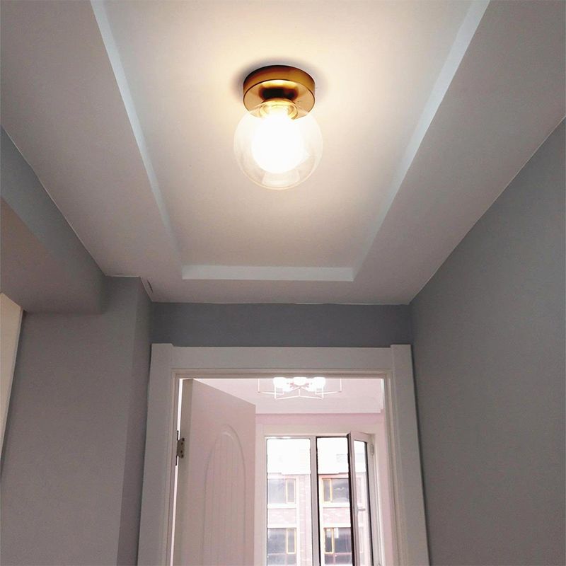 Valentina Modern LED Deckenleuchte Innen Schwarz/Gold Flur/Wohnzimmer