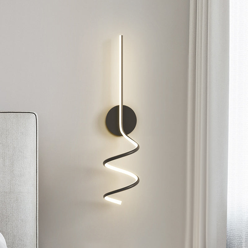 Arisha Minimalistische LED Wandleuchte Ess/Wohnzimmer Schwarz/Weiß