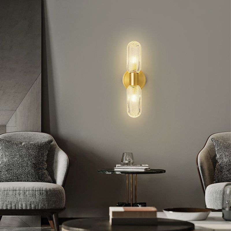 Valentina Luxus Kugel LED Wandleuchte Gold Schlafzimmer Metall Glas 2 Leuchten