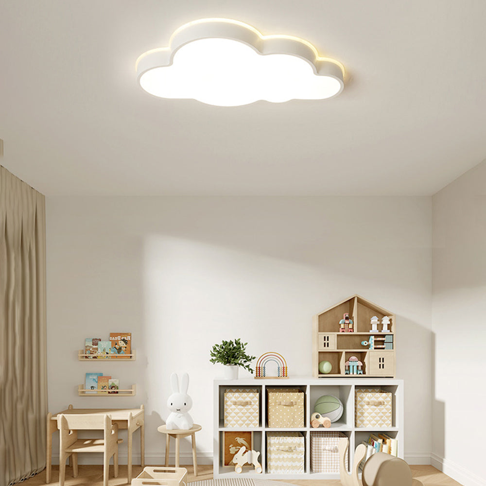 Aria Modern Flush Mount Wolke Deckenleuchte, Weiß, Metall, Schlafzimmer