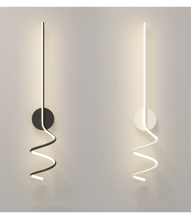 Arisha Minimalistische LED Wandleuchte Ess/Wohnzimmer Schwarz/Weiß