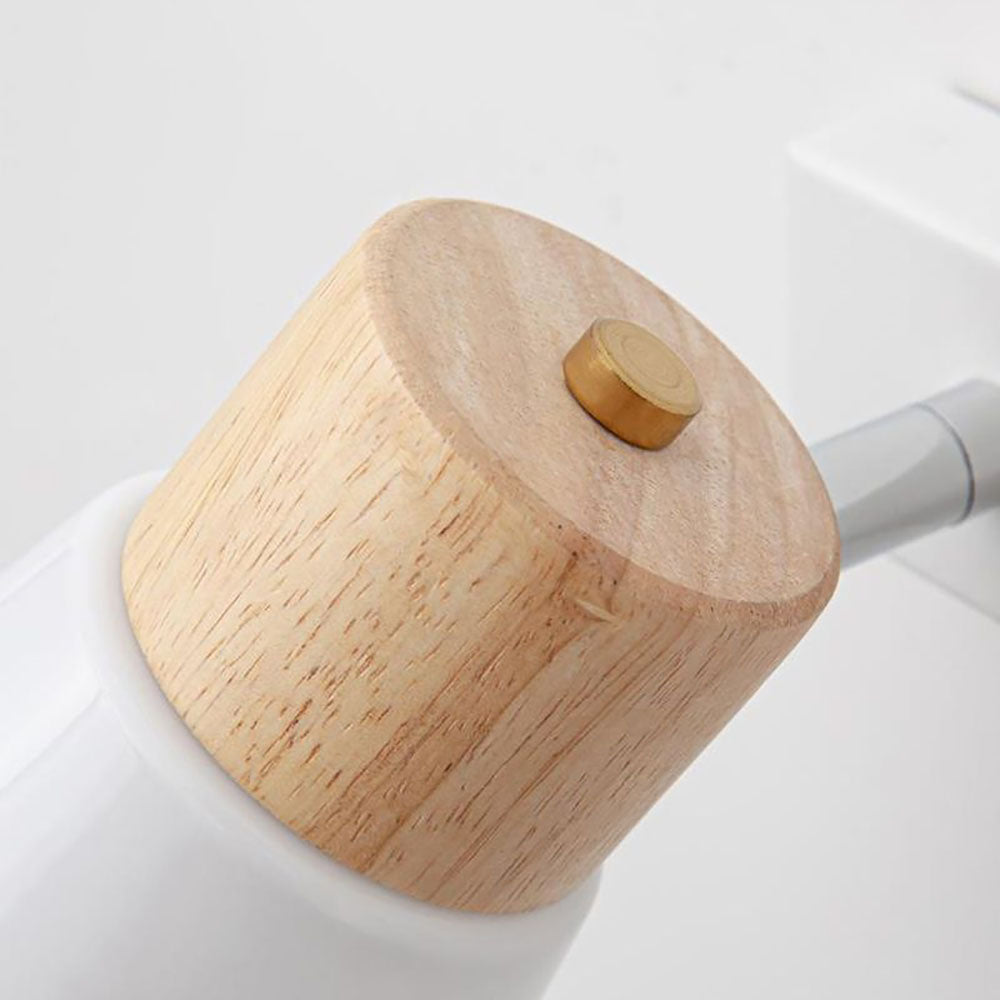 Muto Nordic LED Wandleuchte Holz/Glas Wohnzimmer/Esszimmer Weiß