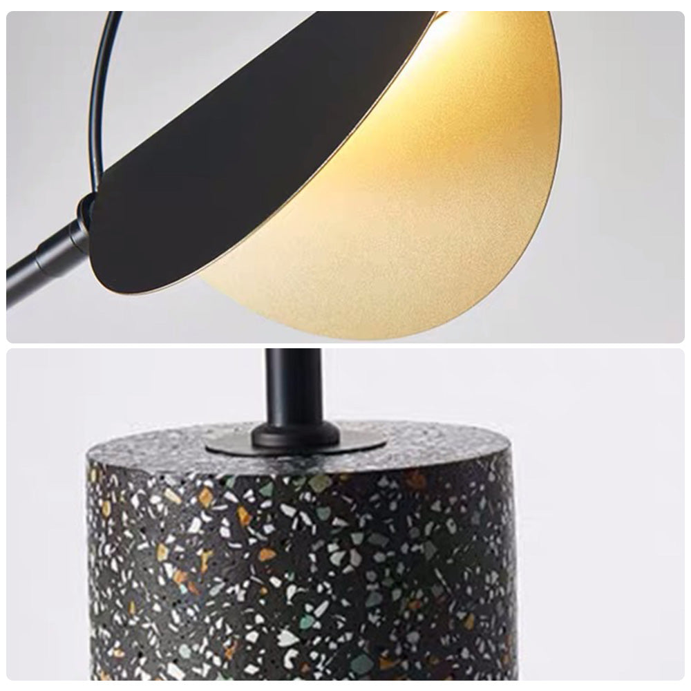 Mira Minimalistische Stehleuchte Metall + Terrazzo