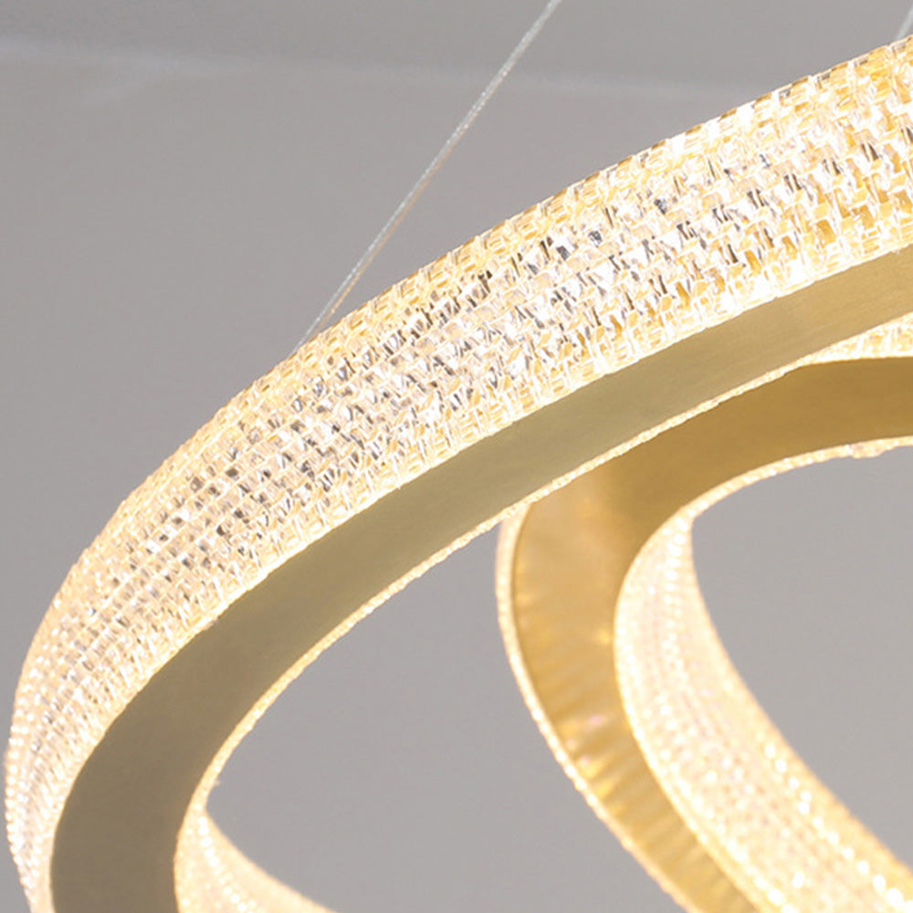 Kristy Modern Ring LED Kronleuchter Gold Wohn/Schlafzimmer Metall