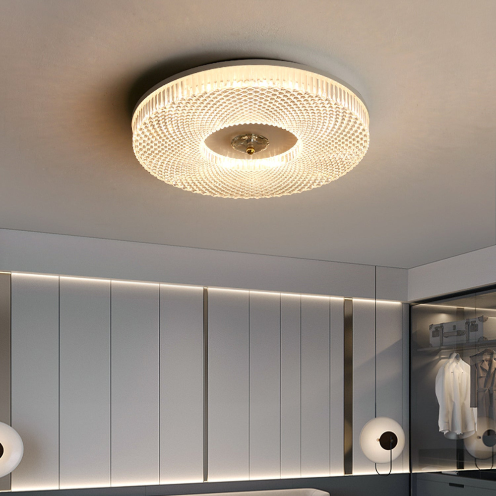 Kristy Deckenleuchte   Rund  Weiß/Gold/Schwarz Schlafzimmer Modern