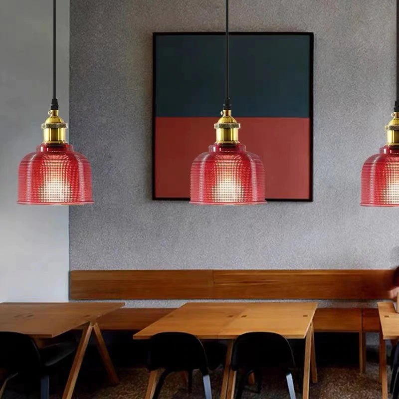 Valentina Vintage LED Pendelleuchte Schlafzimmer/Wohnzimmer Metall/Glas
