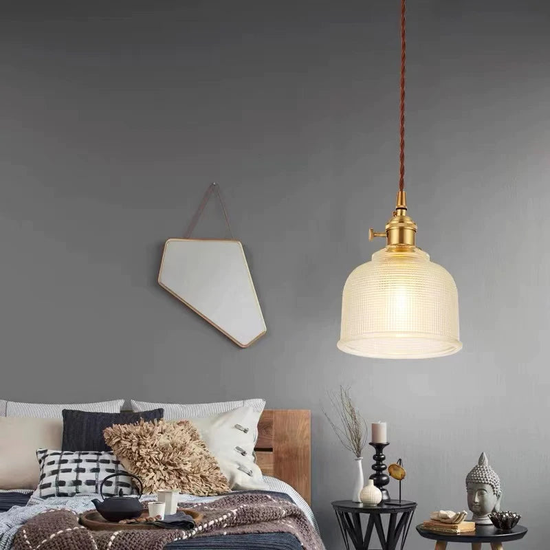 Valentina Vintage LED Pendelleuchte Schlafzimmer/Wohnzimmer Metall/Glas