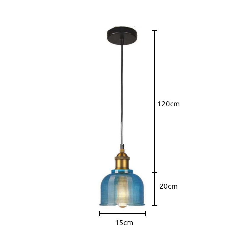 Valentina Vintage LED Pendelleuchte Schlafzimmer/Wohnzimmer Metall/Glas