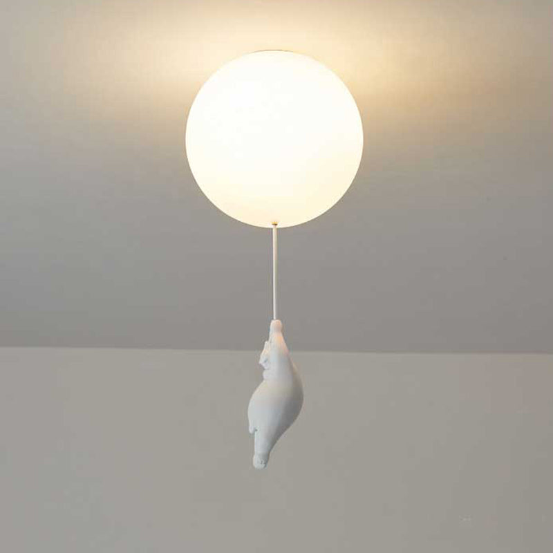 Aria Deckenleuchte Bär Luftballons Weiß Metall/Acryl Schlafzimmer