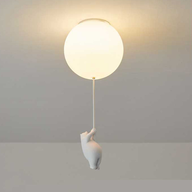 Aria Deckenleuchte Bär Luftballons Weiß Metall/Acryl Schlafzimmer