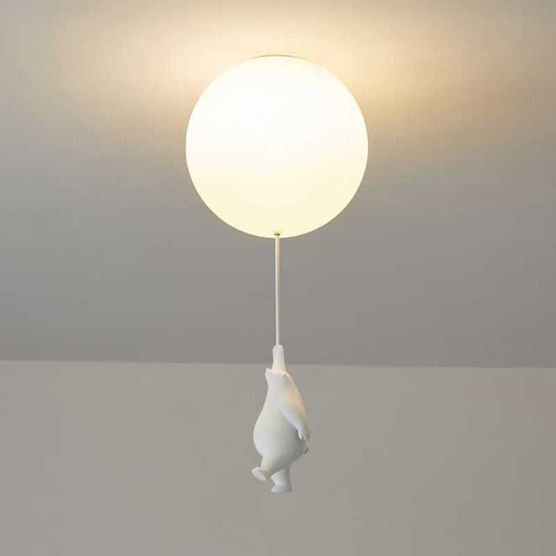 Aria Deckenleuchte Bär Luftballons Weiß Metall/Acryl Schlafzimmer