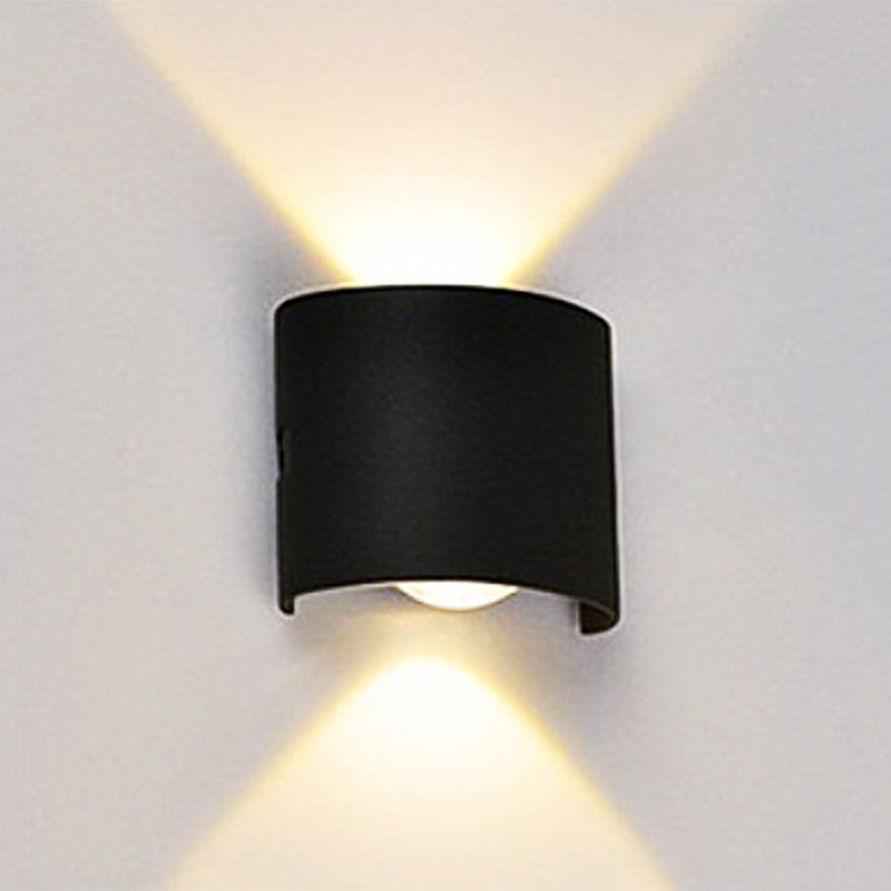 Ray  Außenwandleuchte Modern Rechteck LED  Weiß Metall Terrasse