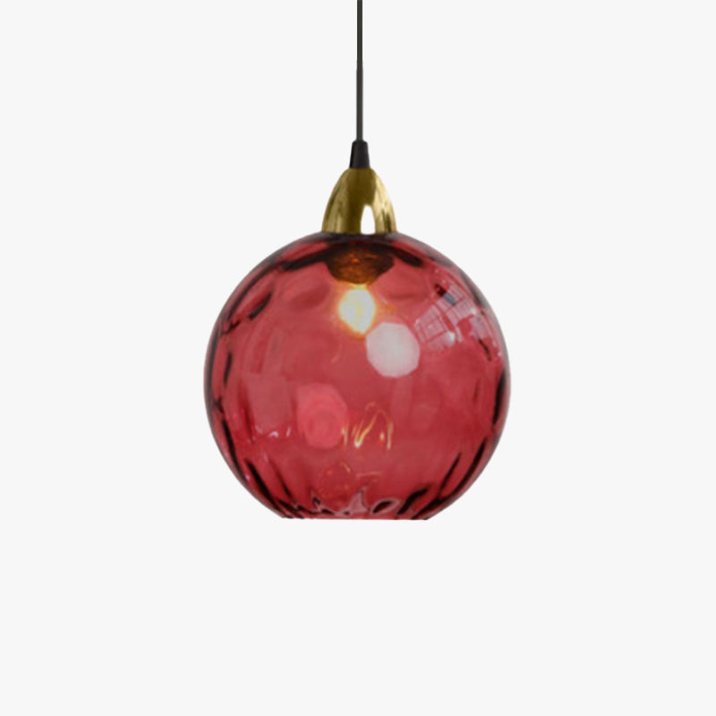 Aria Design LED Bunte Pendelleuchte Glaskugel 1 Flammig Esstisch