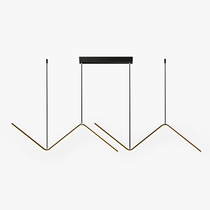 Arisha Modern LED Pendelleuchte Dimmbar Linear Gold/Schwarz Esszimmer