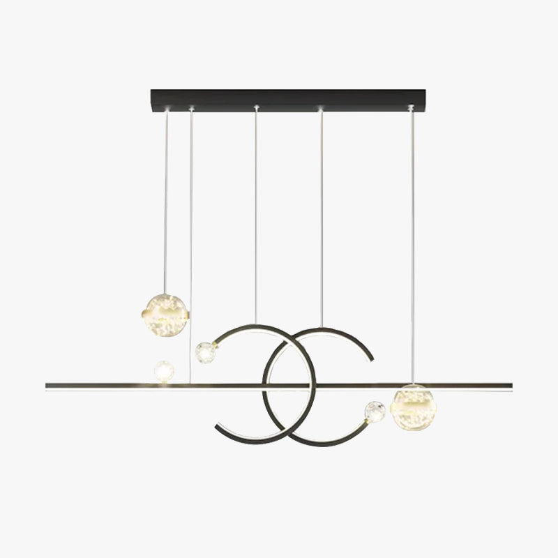 Kristy Linear  Doppel-C-Design Pendelleuchte  Esszimmer Wohnzimmer Schlafzimmer