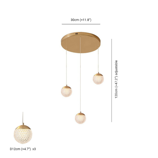 Arisha Design/Modern LED Pendelleuchte Schlafzimmer/Esszimmer Gold